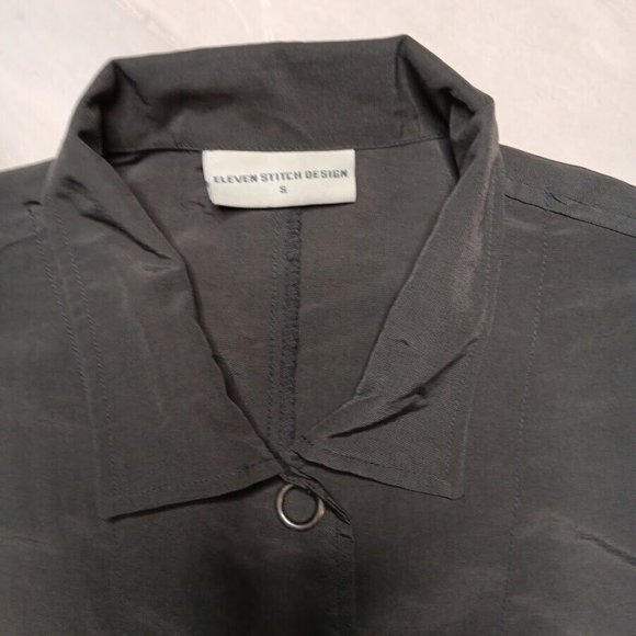Eleven Stitch Design Shacket Gray Dark Women's SMALL Button Up Outerwear Jacket - Picture 5 of 10